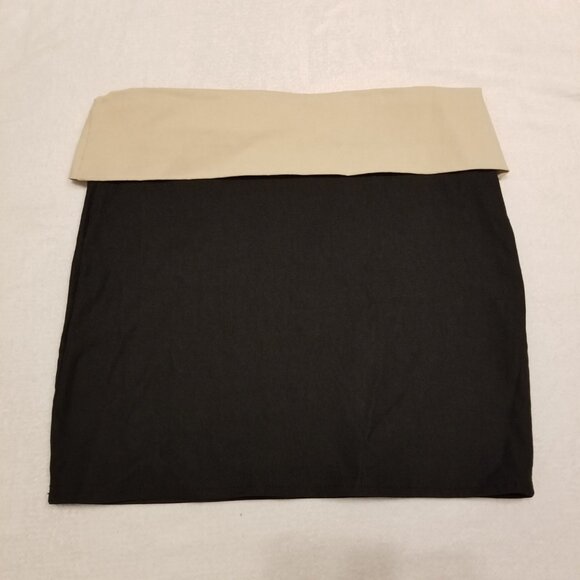 NWT PrettyLittleThing Black Stretch Woven Fold Over Detail Micro Mini Skirt Smal - Picture 10 of 12